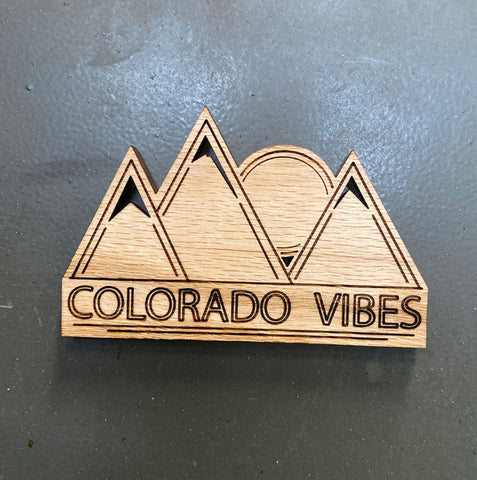 Colorado Vibes Wood Magnet